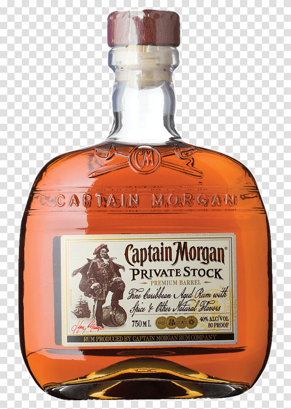 Captain Morgan Private Stock Captain Morgan Private Stock, Liquor, Alcohol, Beverage, Drink Transparent Png