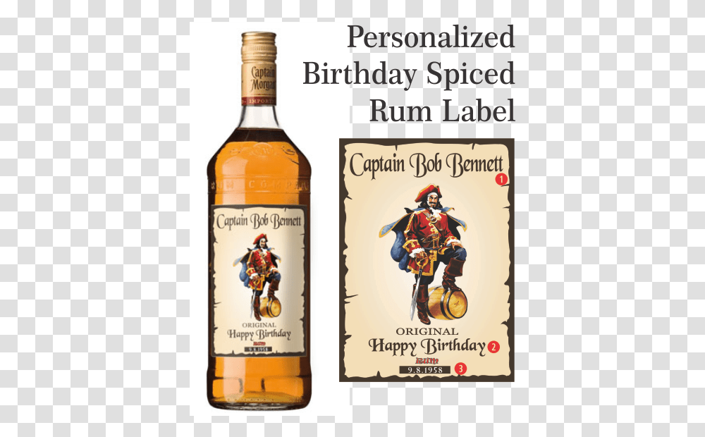 Captain Morgan Rum Spiced, Liquor, Alcohol, Beverage, Drink Transparent Png