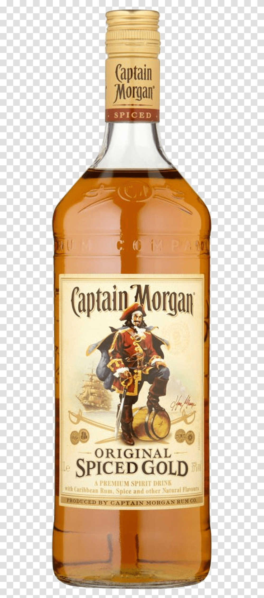 Captain Morgan Spiced Gold 1l, Liquor, Alcohol, Beverage, Drink Transparent Png