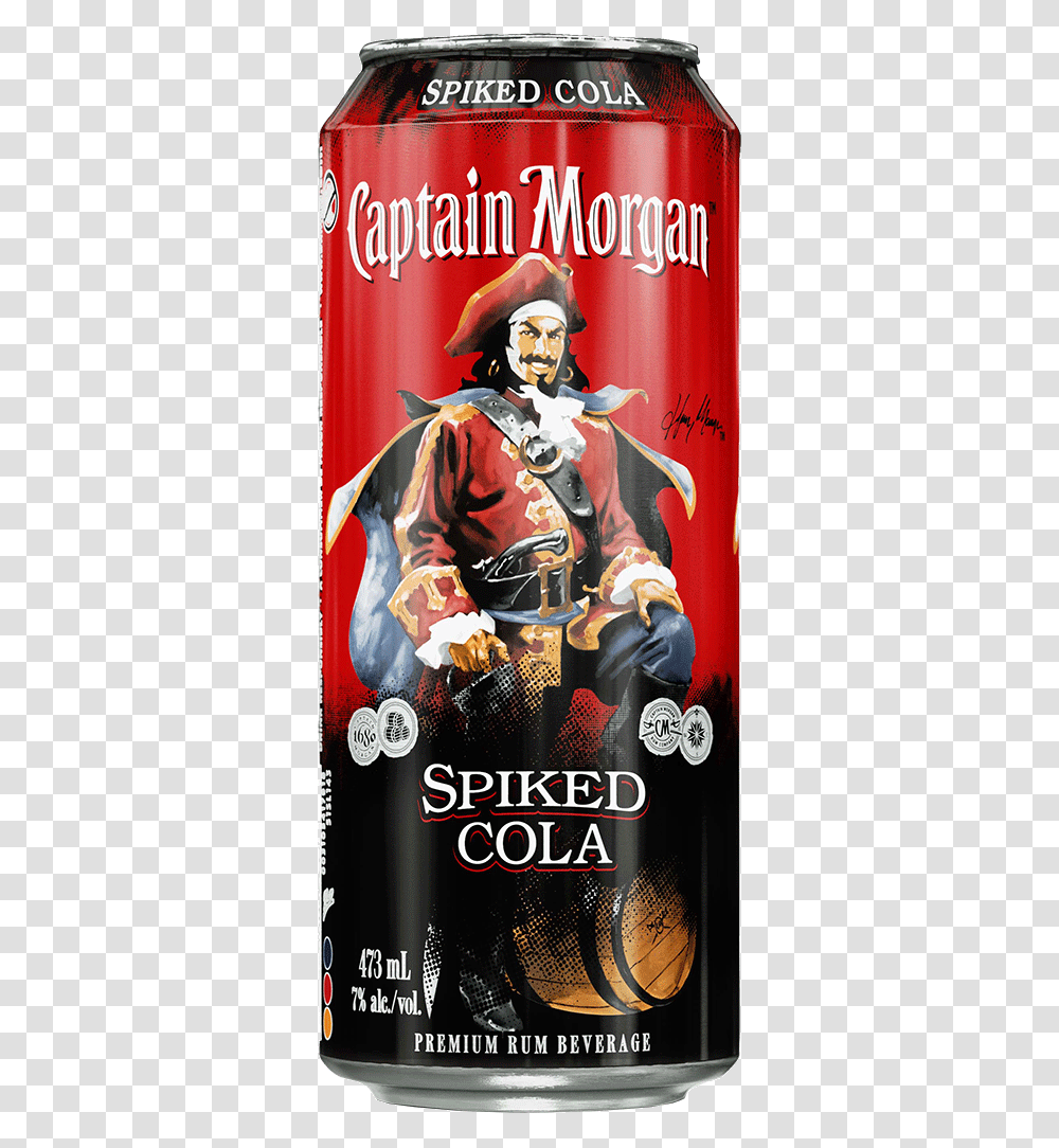 Captain Morgan Spiked Cola 473 Ml Captain Morgan Spiked Cola, Person, Human, Tin, Can Transparent Png