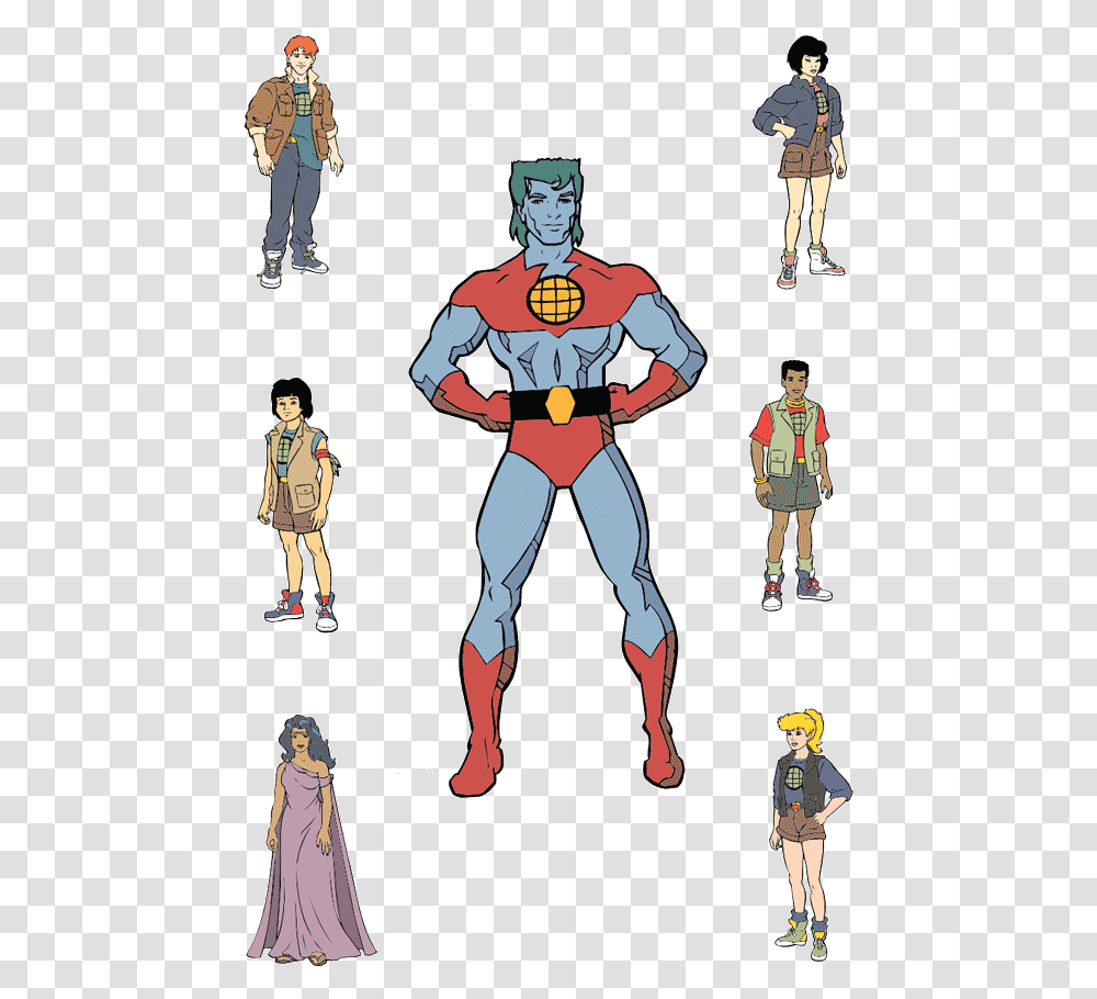 Captain Planet And The Planeteers New Captain Planet, Person, Human, Comics, Book Transparent Png