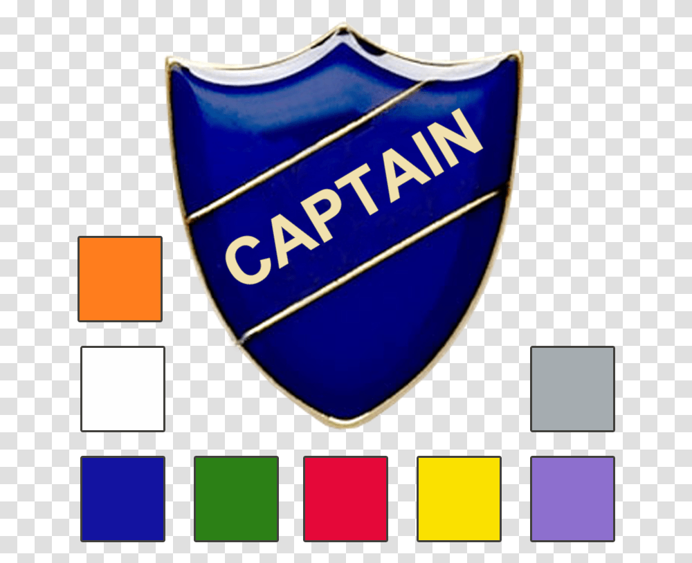 Captain Shield School Badges Emblem, Logo, Trademark, Armor Transparent Png