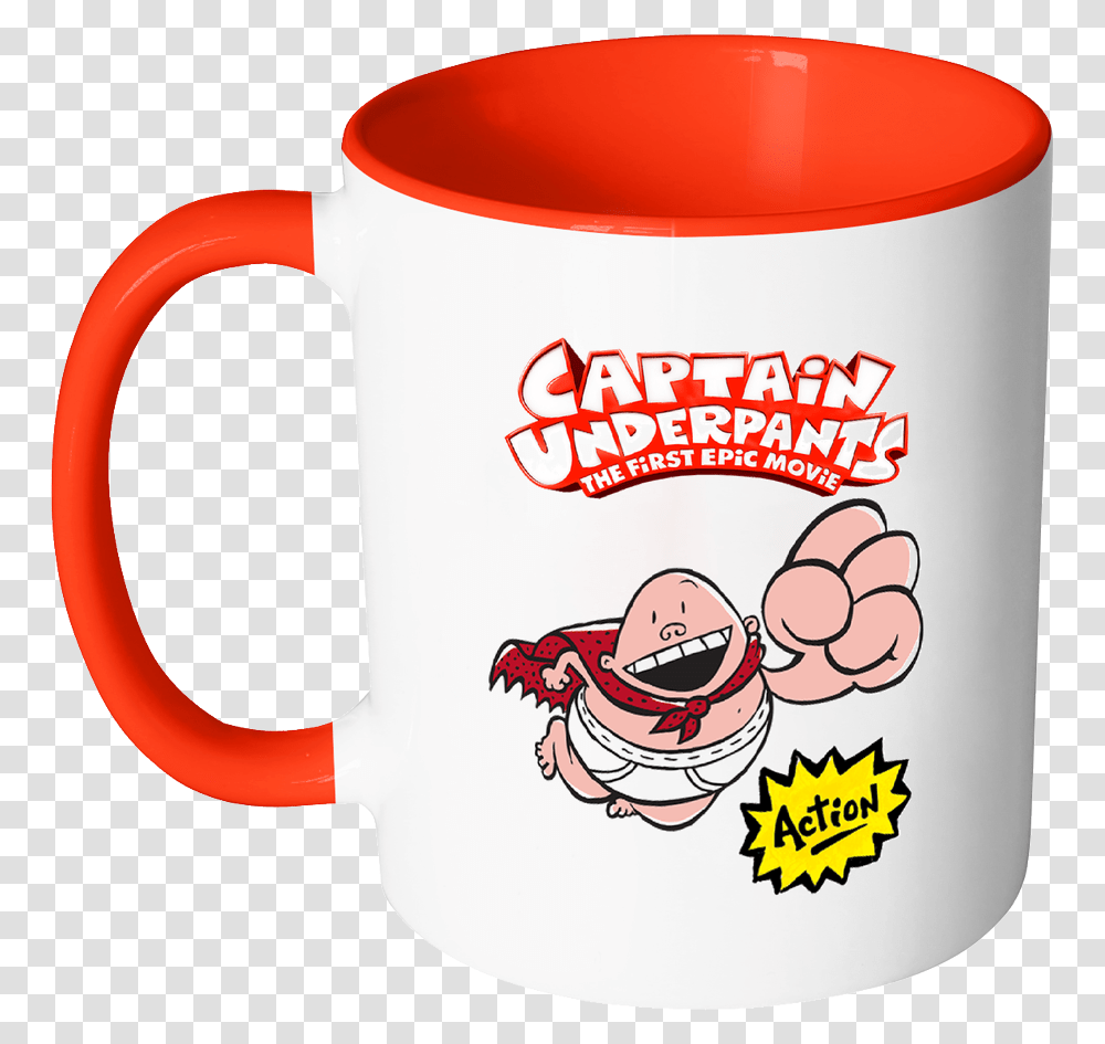 Captain Underpants Mug Laffs Captain Underpants, Coffee Cup, Ketchup, Food, Latte Transparent Png