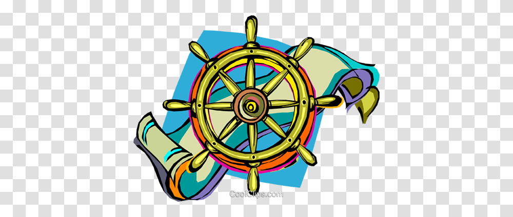 Captains Wheel Ship Royalty Free Vector Clip Art Illustration, Steering Wheel, Compass Transparent Png