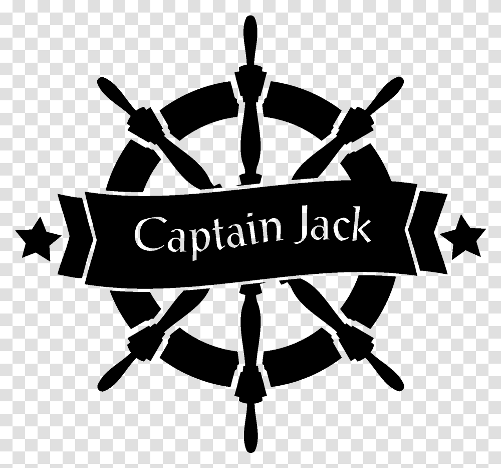 Captains Wheel With Custom Name Inside Banner Decal Ship Steering Wheel Clipart, Gray, World Of Warcraft Transparent Png
