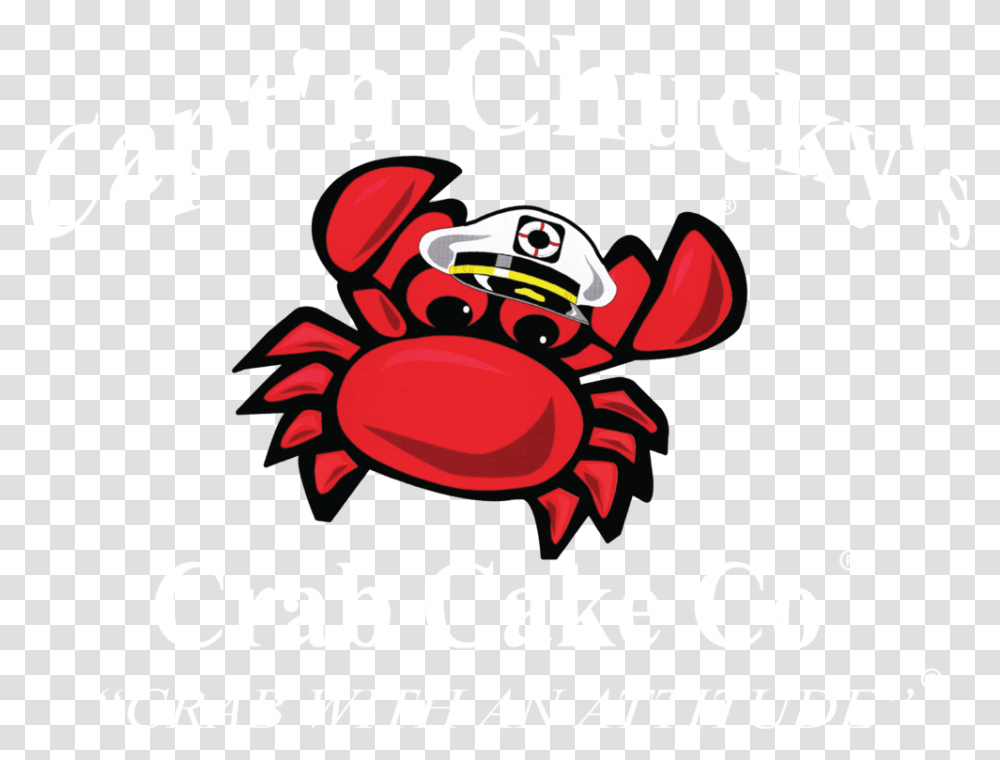 Captn Chucky Logo Registered Crab With An Attitude, Sea Life, Animal, Food, Seafood Transparent Png