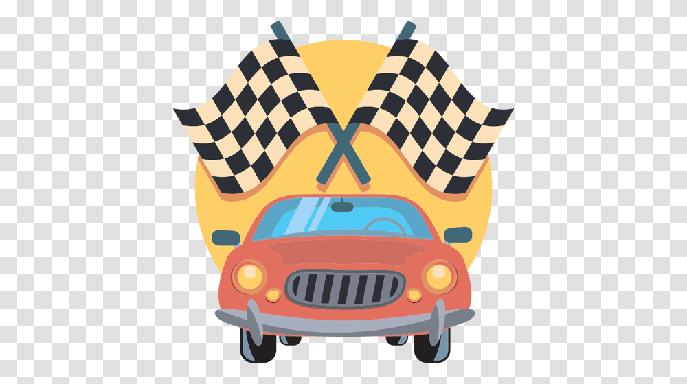 Car And Racing Flags, Vehicle, Transportation, Automobile Transparent Png