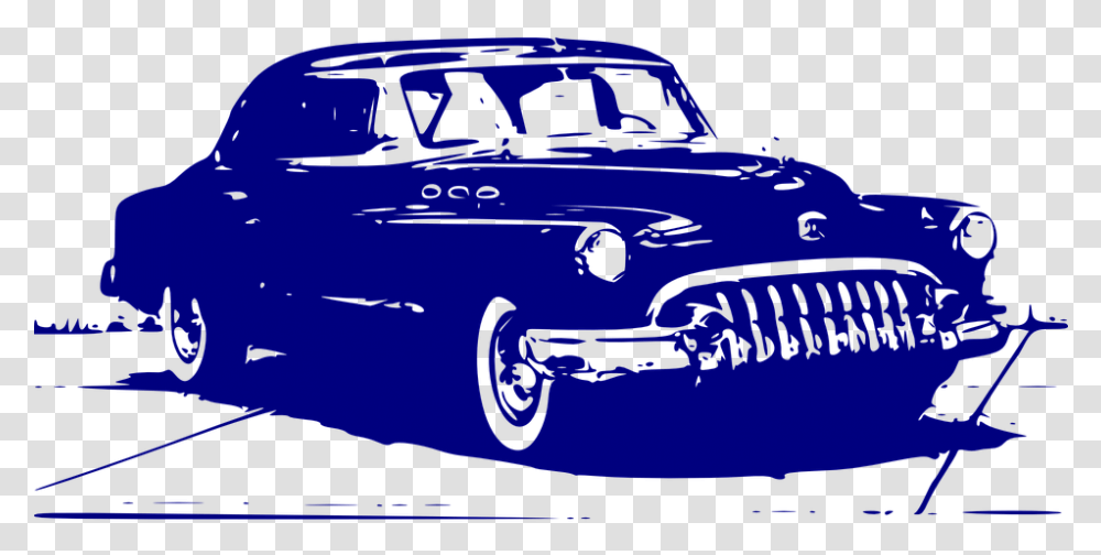 Car Antique Blue Free Vector Graphic On Pixabay Old Fashioned Black Car, Vehicle, Transportation, Sports Car, Machine Transparent Png