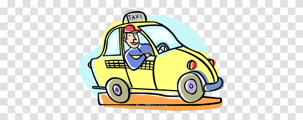 Car Automobile Taxi Royalty Free Vector Clip Art Illustration, Vehicle, Transportation, Cab, Lawn Mower Transparent Png