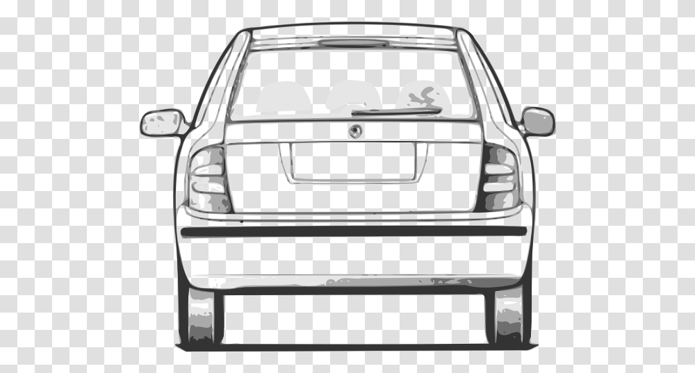 Car Back View Eskay, Bumper, Vehicle, Transportation, Drawing Transparent Png