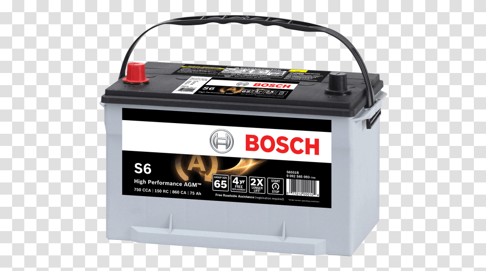Car Battery Automotive Bosch, Text, Machine, Label, Electrical Device Transparent Png