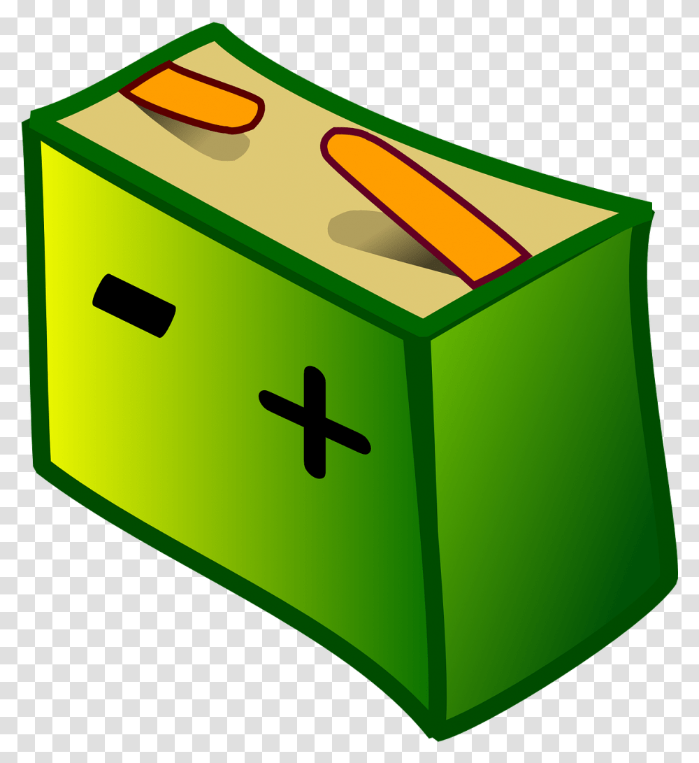 Car Battery Power Batterie Clipart, Box, Cardboard, First Aid, Carton Transparent Png