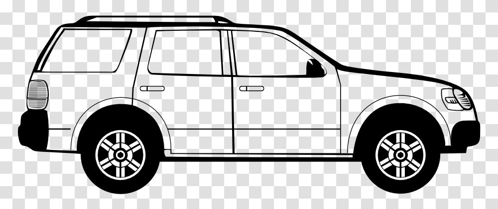 Car Black And White Clipart Side View Car Clipart, Gray Transparent Png