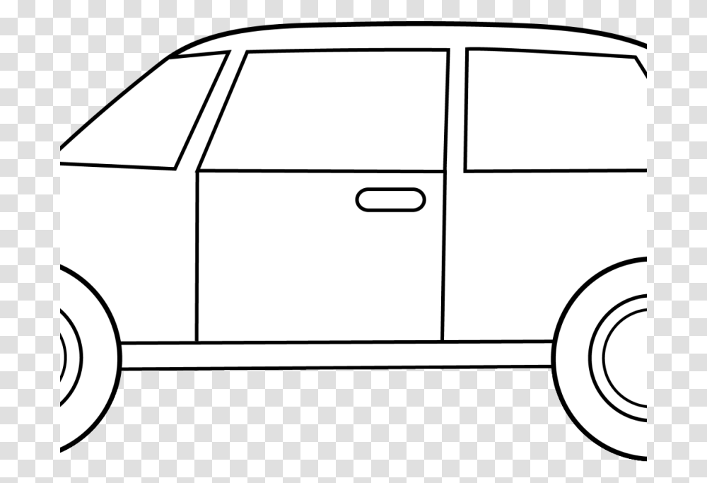 Car Black And White Clipart, Van, Vehicle, Transportation, Caravan Transparent Png