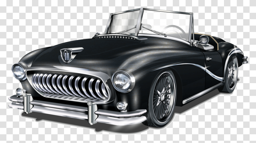 Car Cars Vector Vintage Classic Hd Image Free Clipart Happy Birthday Car Card, Vehicle, Transportation, Automobile, Light Transparent Png