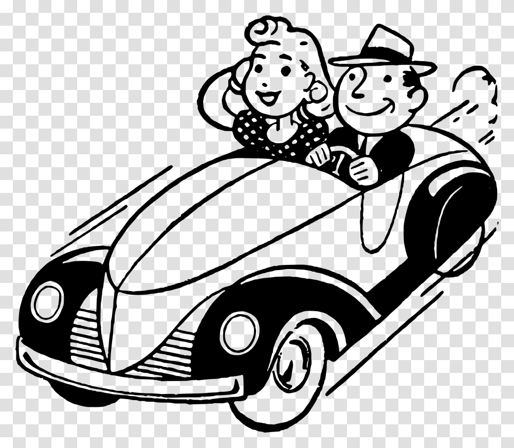 Car Clipart Etsy 50s Drive A Car Clipart Black And White, Gray, World Of Warcraft Transparent Png
