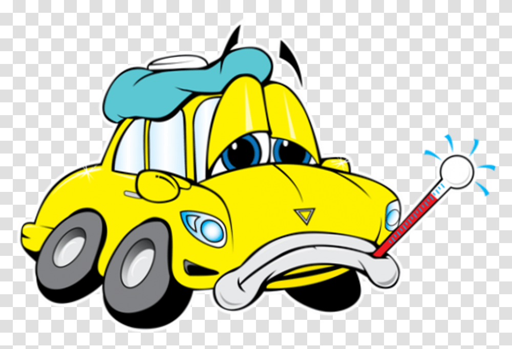 Car Clipart Funny Get Well Soon Car, Vehicle, Transportation, Automobile, Lawn Mower Transparent Png