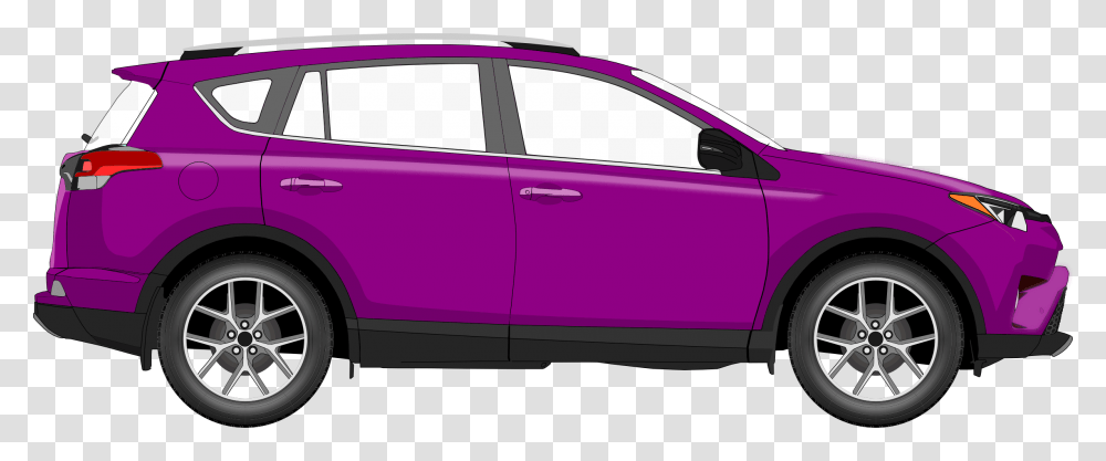 Car Clipart Purple Toyota Rav4 Clipart, Sedan, Vehicle, Transportation, Tire Transparent Png