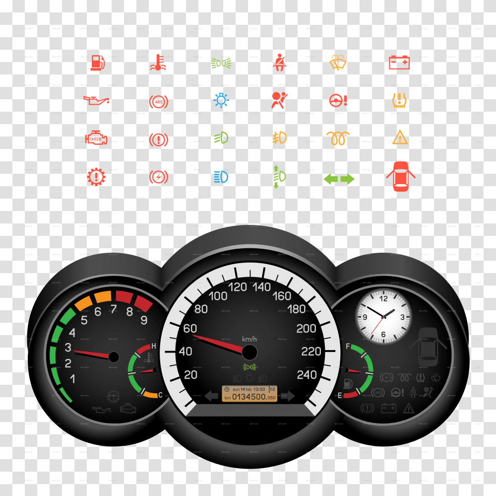 Car Control Panel Icon Car Dashboard Vector, Gauge, Tachometer, Clock Tower, Architecture Transparent Png
