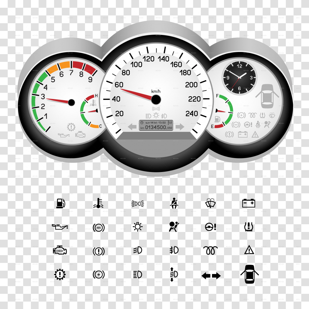 Car Control Panel Icon Car Speedometer Icon, Gauge, Clock Tower, Architecture, Building Transparent Png