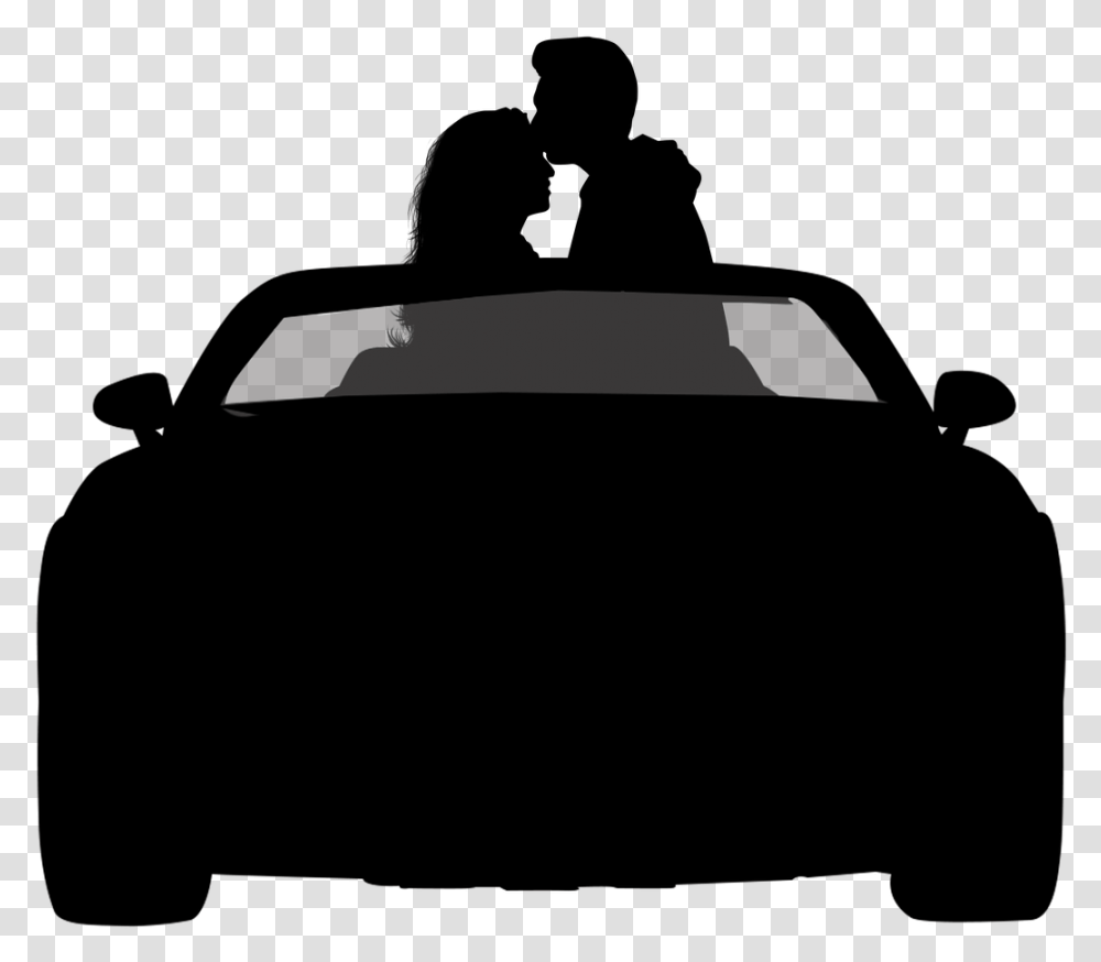 Car Couple Couple In Car Silhouette, Vehicle, Transportation, Automobile, Bumper Transparent Png