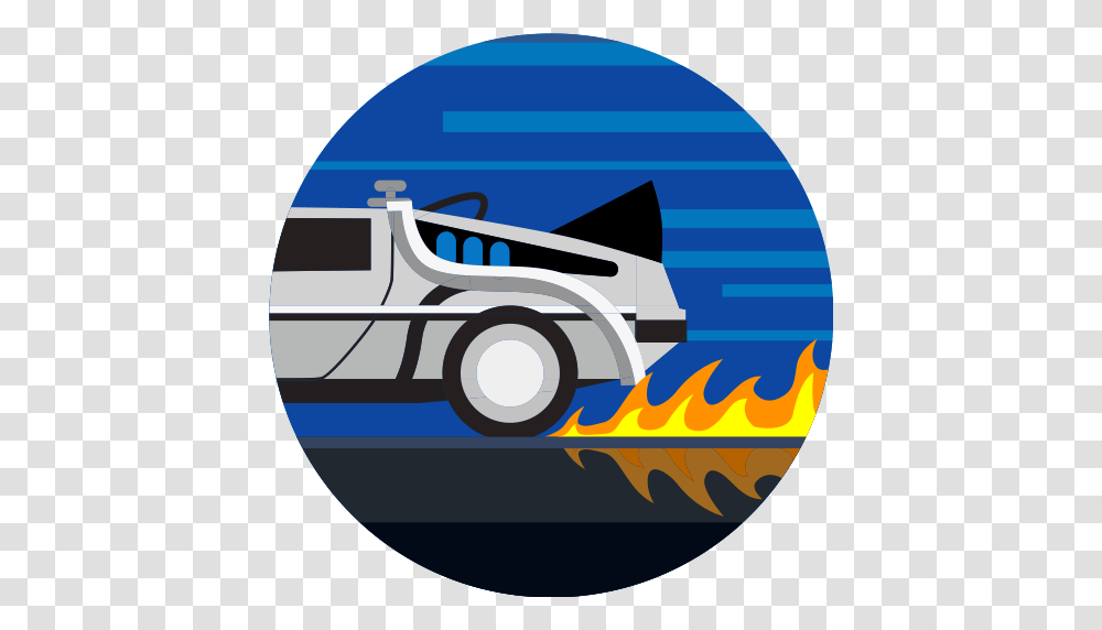 Car Delorean Fast Fire Transport Transportation Vehicle Icon, Nature, Outdoors, Truck Transparent Png