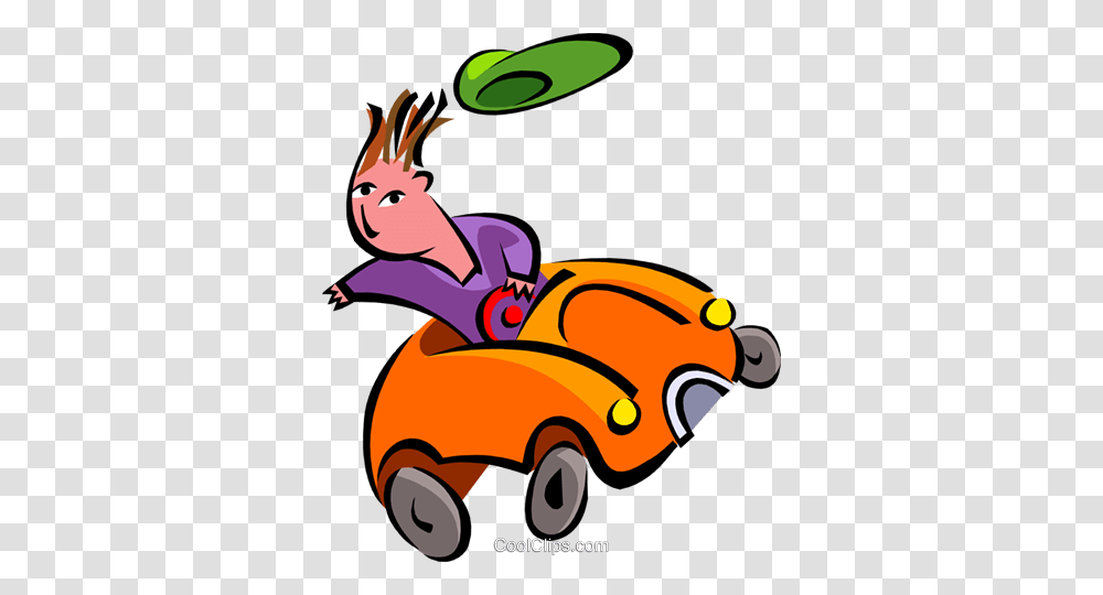 Car Driver Losing Hat Royalty Free Vector Clip Art Illustration, Frisbee, Toy, Vehicle, Transportation Transparent Png