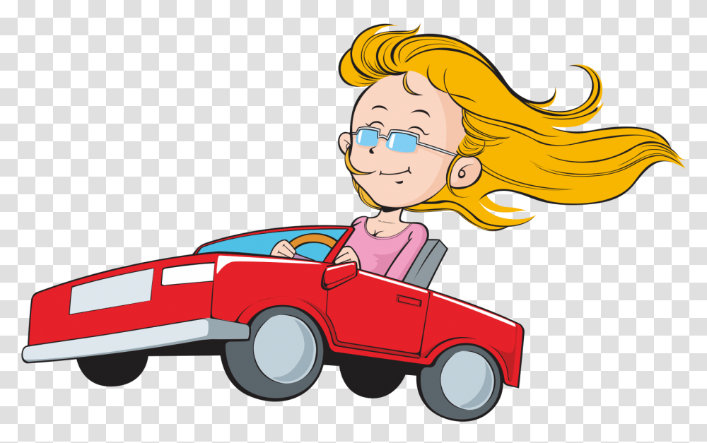Car Driving Transprent Free Download Woman Driving Car Clipart, Face, Vehicle, Transportation, Drawing Transparent Png