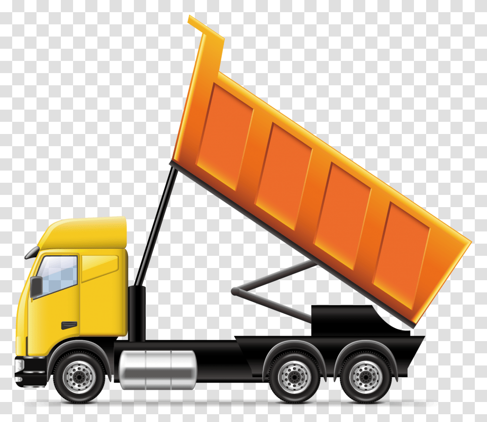 Car Dump Truck Illustration Dump Truck Vector, Vehicle, Transportation, Machine, Tire Transparent Png