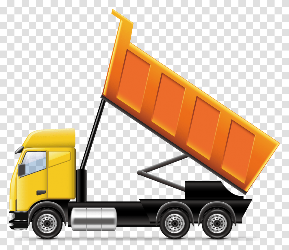 Car Dump Truck Illustration Vector Dump Truck Cartoon, Transportation, Vehicle, Trailer Truck, Tire Transparent Png