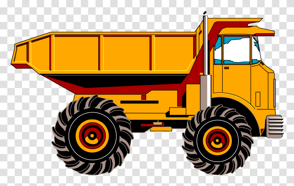 Car Dump Truck Pickup Garbage Dump Truck, Tractor, Vehicle, Transportation, Bulldozer Transparent Png