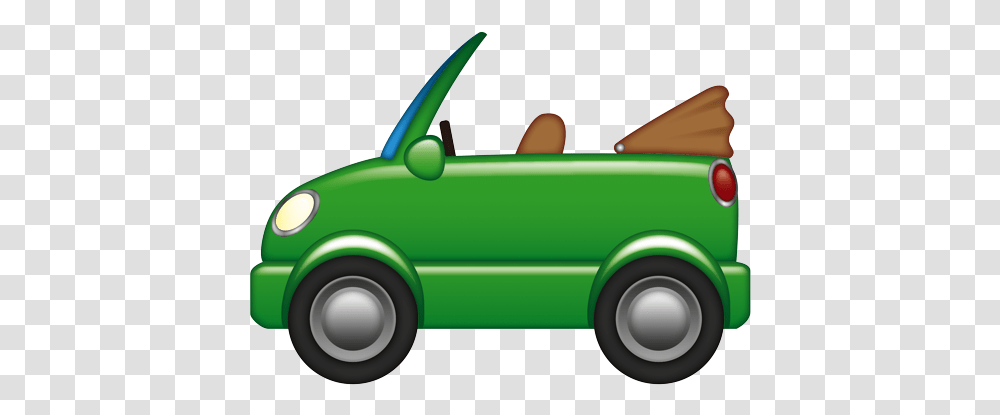 Car Emoji, Green, Vehicle, Transportation, Automobile Transparent Png