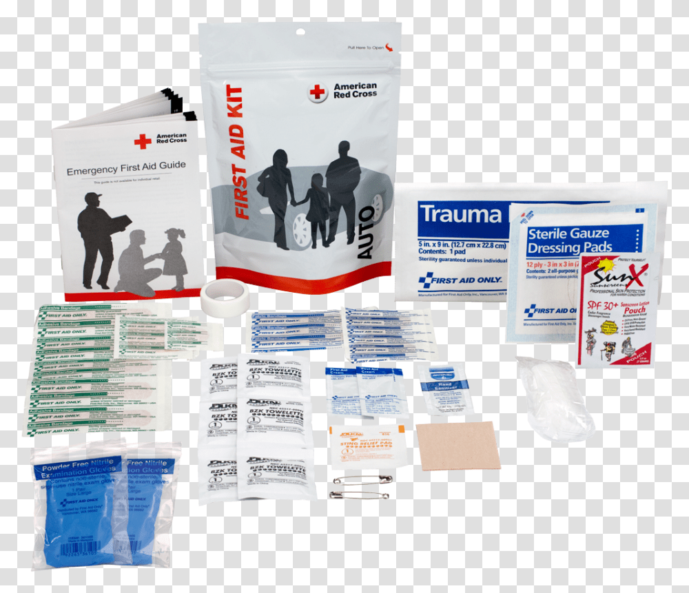 Car First Aid Zip Kit Red Cross Store Brochure, Person, Human, Text, Poster Transparent Png