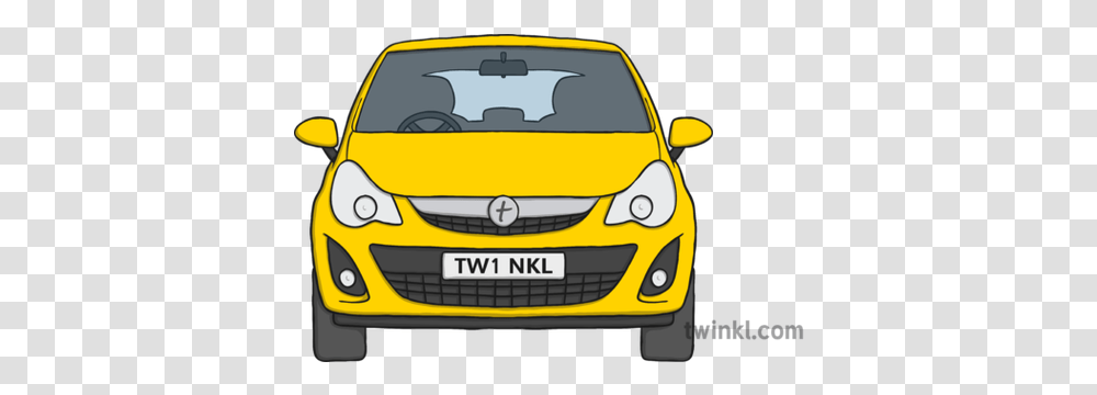 Car Front Illustration Twinkl City Car, Bumper, Vehicle, Transportation, Label Transparent Png
