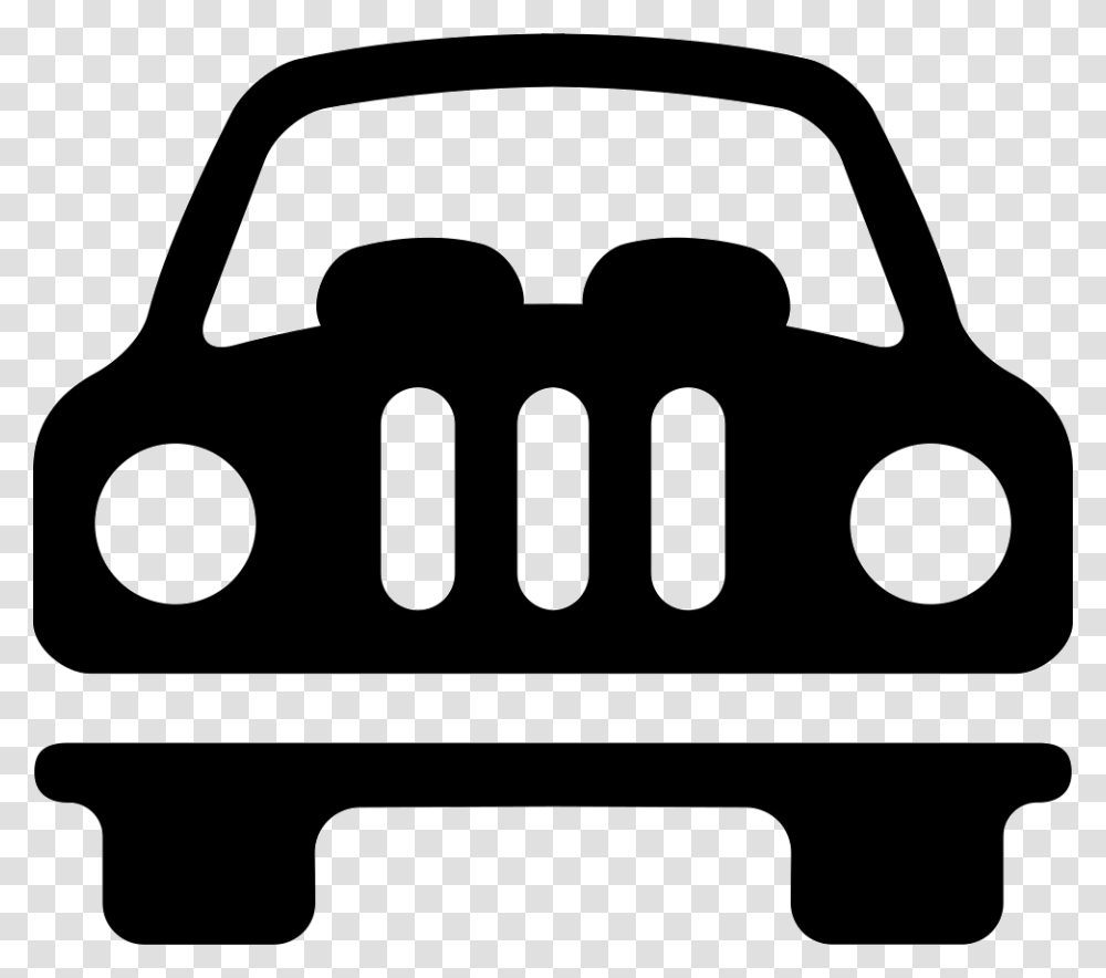 Car Front View Icon Free Download, Stencil, Vehicle, Transportation Transparent Png