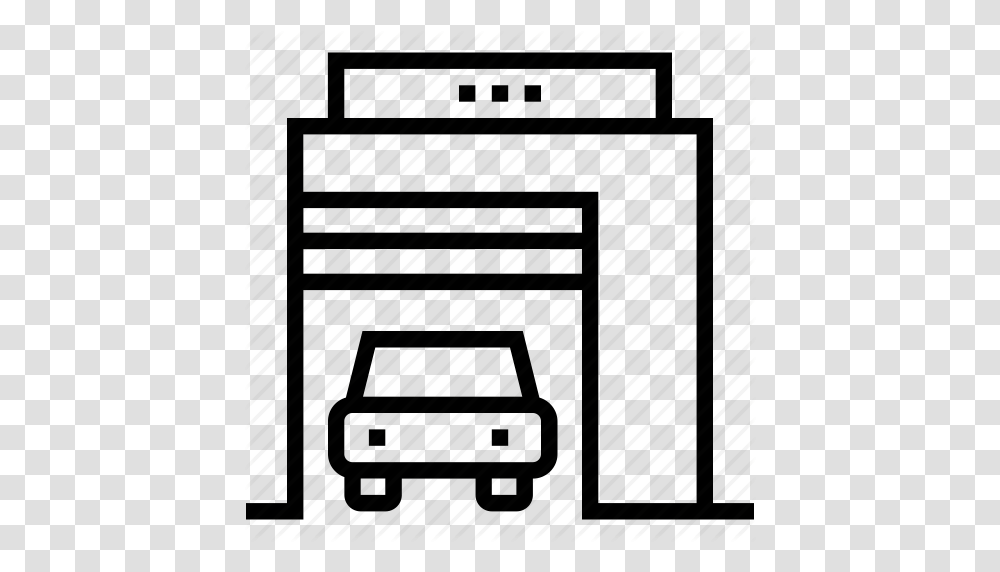 Car Garage Car Parking Car Porch Garage Garage Service Icon, Fireplace, Indoors, Coil, Spiral Transparent Png