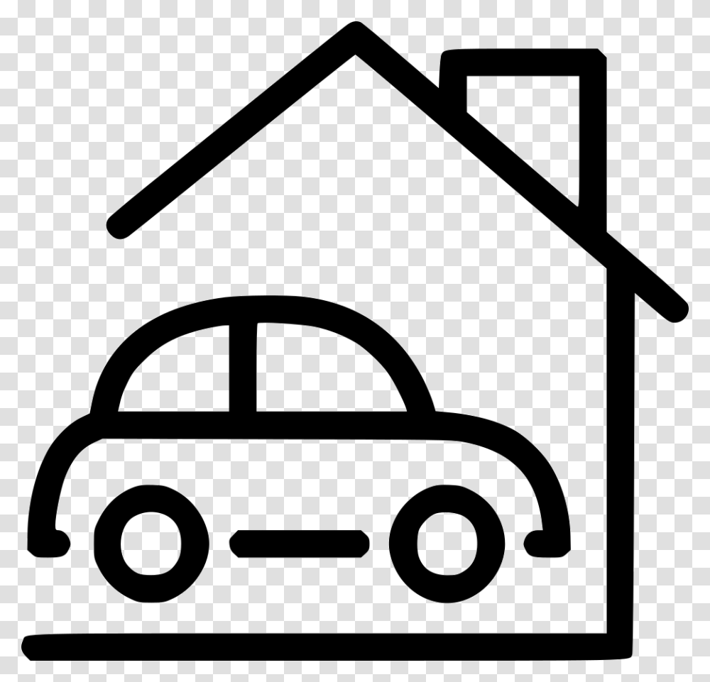 Car Garage House Home Comments House And Car Clip Art, Lawn Mower, Tool, Sign Transparent Png
