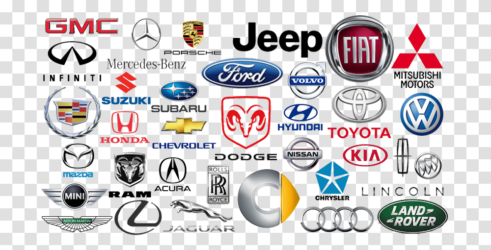 Car Logo Collage Car Brand Logos Canada, Label, Sticker Transparent Png