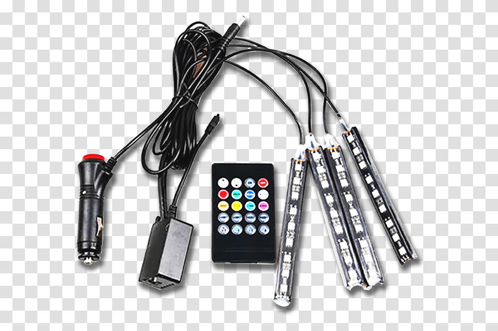 Car Multi Color Interior Atmosphere Light Diode, Cable, Mobile Phone, Electronics, Cell Phone Transparent Png