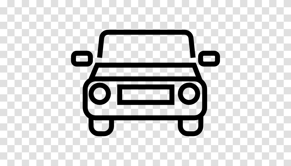 Car Outline Frontal View, Vehicle, Transportation, Bumper, Stencil Transparent Png