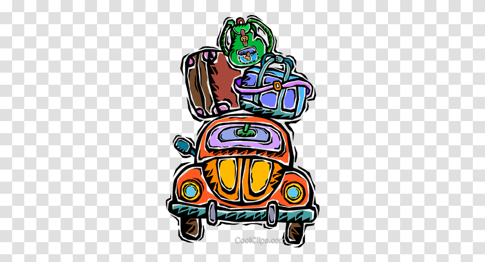 Car Packed Ready For Travel Royalty Free Vector Clip Art Clip Art, Graphics, Poster, Advertisement, Architecture Transparent Png
