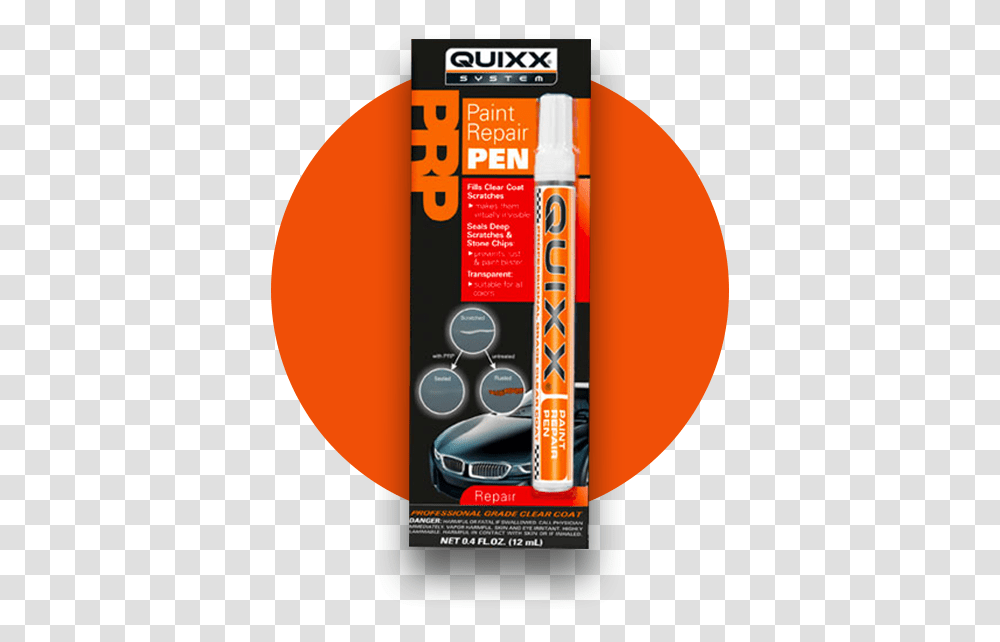 Car Paint Scratch Remover Pen Orange, Poster, Advertisement, Flyer, Paper Transparent Png