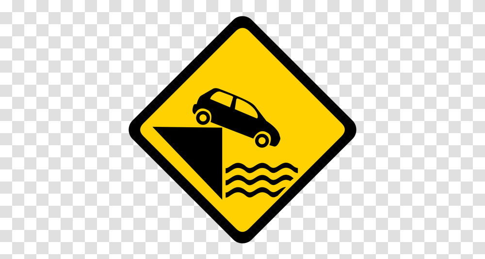 Car Parking Water River Pier Rhomb Warning Flat Ballyvaughan, Symbol, Road Sign Transparent Png