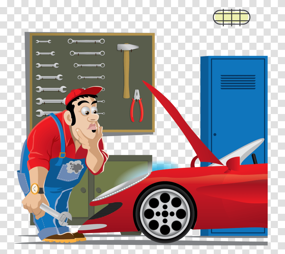 Car Repair Vector Clipart Car Mechanic Clipart, Tire, Wheel, Machine, Car Wheel Transparent Png