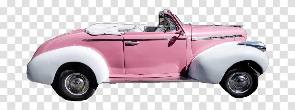 Car Retro Pink Pinkcar Retrocar Antique Car, Vehicle, Transportation, Convertible, Hot Rod Transparent Png