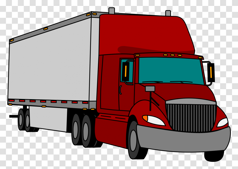 Car Semi Trailer Truck Truck Clipart Tractor Trailer, Vehicle, Transportation, Automobile, Van Transparent Png