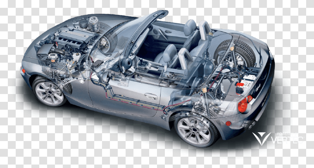 Car Skeleton Powered By Vertec Automotive Parts By Car Skeleton, Machine, Engine, Motor, Wheel Transparent Png