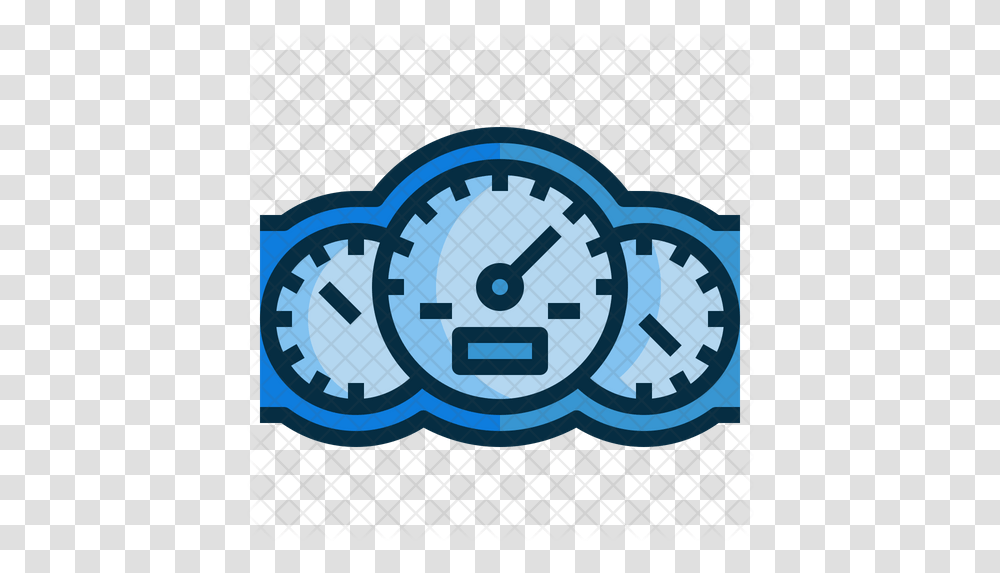 Car Speedometer Icon Of Colored Outline Lifespan Icon, Clock Tower, Building, Grille, Symbol Transparent Png