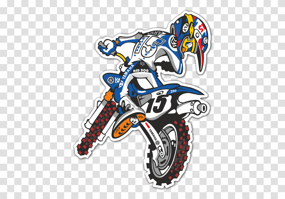 Car & Motorbike Stickers De Motocross Em Desenho Motocross, Motorcycle, Vehicle, Transportation, Art Transparent Png