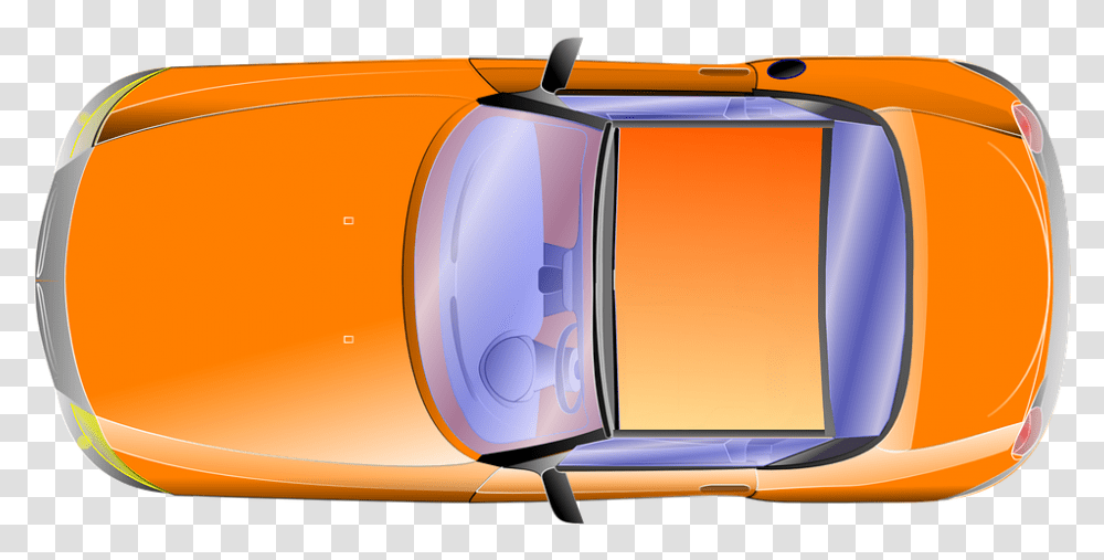 Car Vehicle Orange Mobil Tampak Atas, Sunglasses, Accessories, Transportation, Monitor Transparent Png